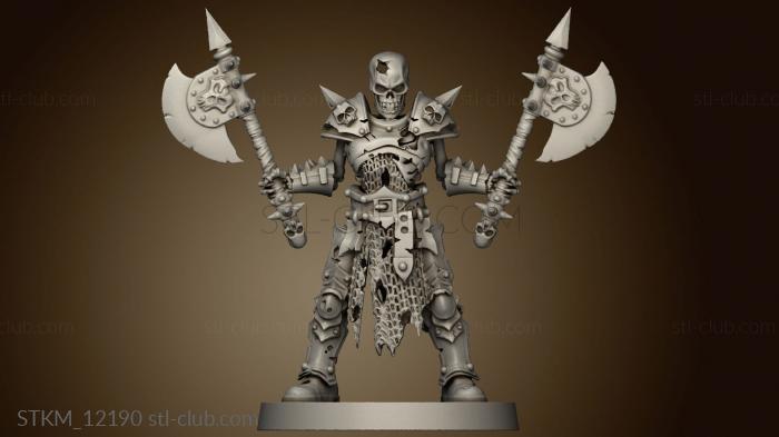 3D model skeleton champion axes (STL)