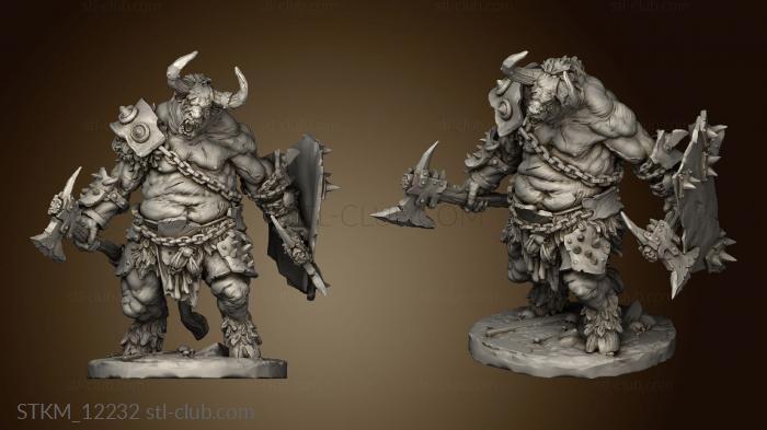 3D model Beastmen Aurox Reavers (STL)