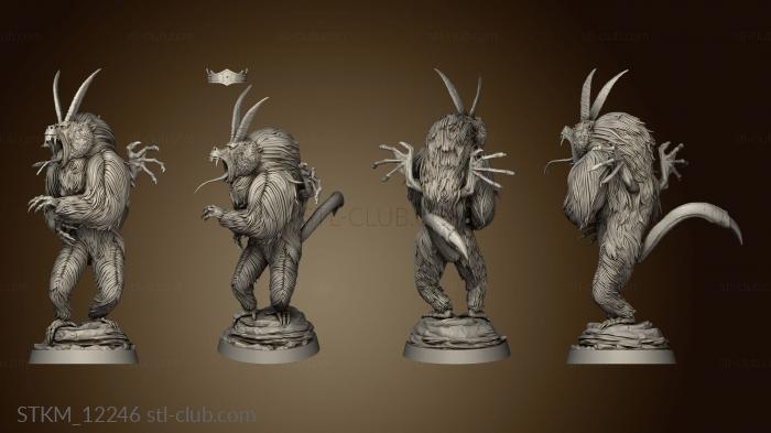 3D model Baboons Baboo Standing (STL)