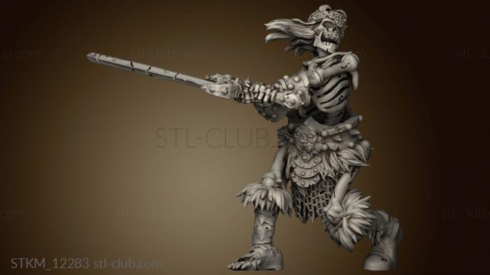 3D model barbarian heroes batch skeleton (STL)