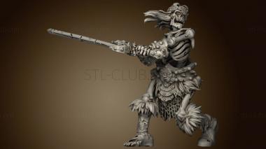 3D model barbarian heroes batch skeleton (STL)