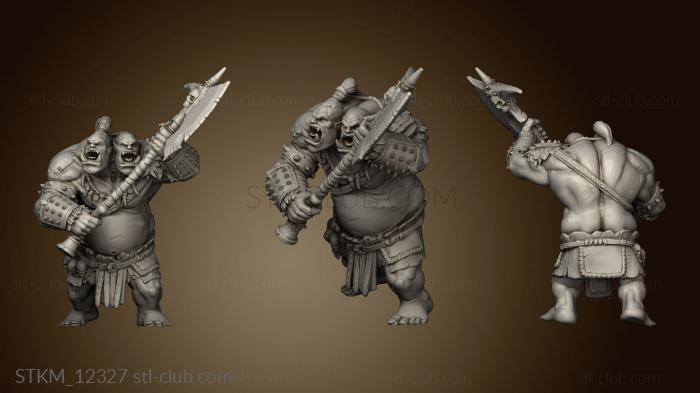 3D model Burning Lands Ettin Tribe Axe Warrior (STL)