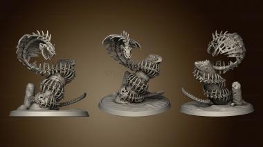 3D model Buried Tomb Skeletal Snake (STL)