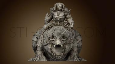 3D model Tusk Lands Croc Rider Tyskland Mount (STL)