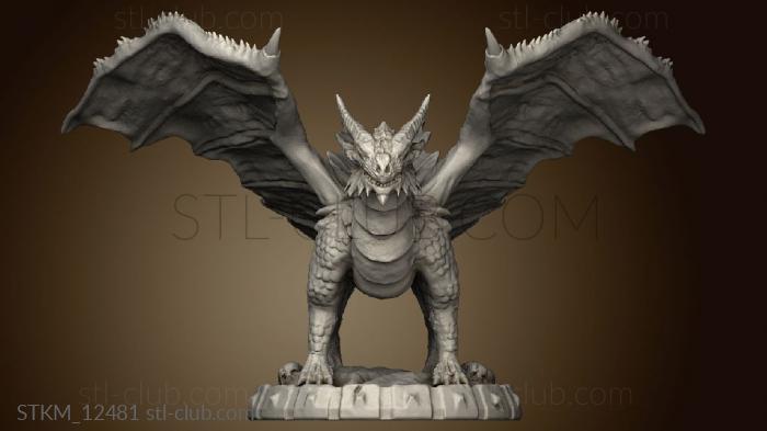 3D model Cursed Forge Adult Copper Dragon Idle copper dragon (STL)