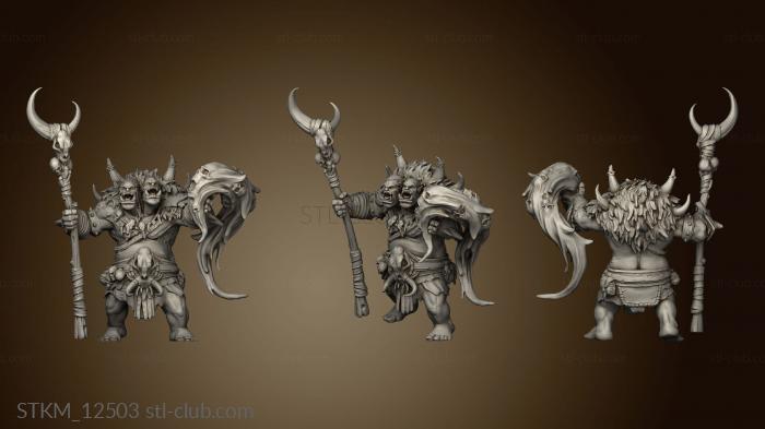 3D model Burning Lands Ettin Tribe Shaman Magic (STL)