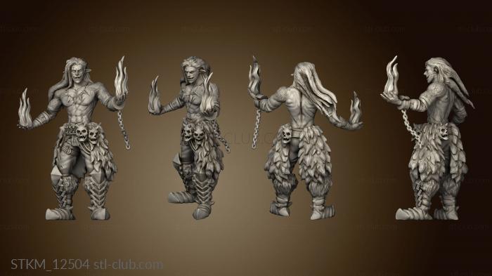 3D model Burning Lands Fire Genasi Magic (STL)