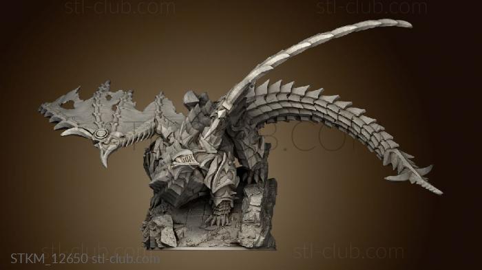 3D model cursed dragon vs dragon (STL)