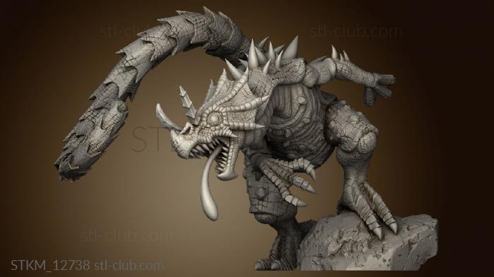 3D model Cruel Marshes Chameleon Raptor Attacking (STL)