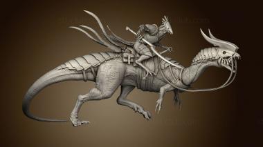 3D model Dilophosaurus feroce Lord The attack cavalry (STL)