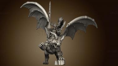 3D model dire elf manticore lord (STL)