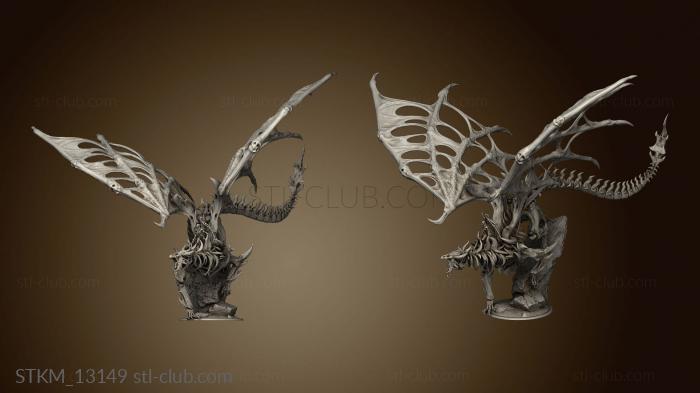 3D model Dracolich Mounted unmounted (STL)