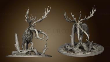 3D model Draco Eldritch Century Hellstag and Horrid Deer monsters mon hell stag ec (STL)