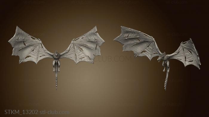 3D model Dragon lamp dead (STL)