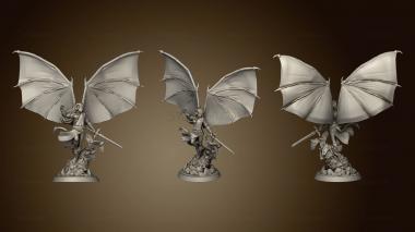 3D model Dragons Forge Adventurers Sho La Ka Demonach Sorceress DFPAG STD Half demon wings (STL)