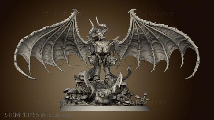 3D model Drow Greater Demonic Valkyrie Includes Pinup var (STL)