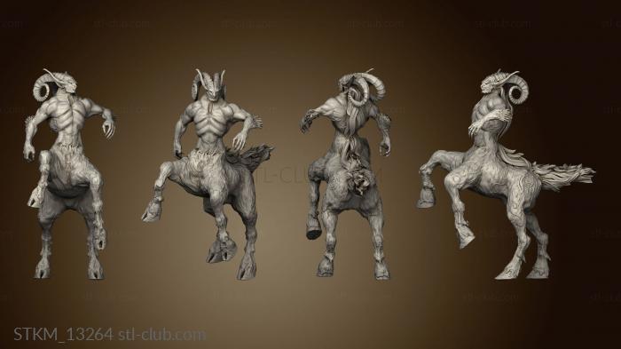 3D model Fey Woods Centauroid Satyr Attacking (STL)