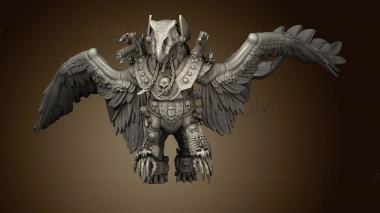 3D model Egyptian Sphinxes Shoulder Missiles (STL)