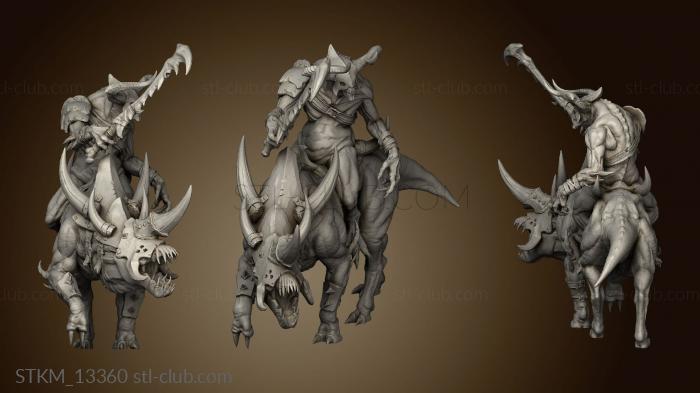 3D model Mounted Demon (STL)