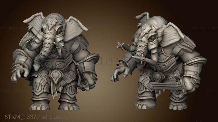 3D model Elephant Warrior (STL)