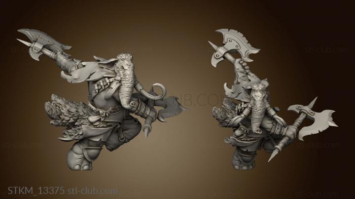 3D model elephant folk loxodon (STL)