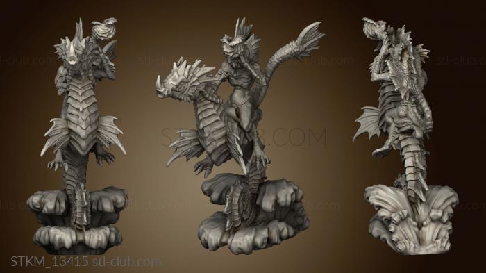 3D model End Depth Fishfolk Rider Battle Horn (STL)