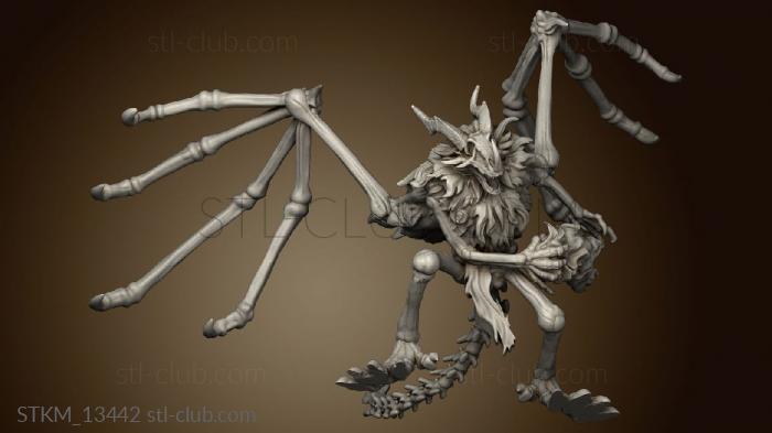 3D model Reese Bones Dragonborn Skeleton Attacking (STL)