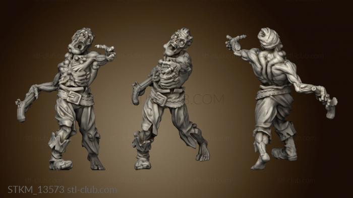 3D model guardian deep and pirates zombie pirate Gun (STL)