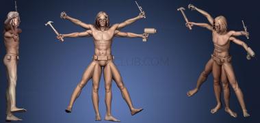 3D model Vitrovian Man Repairedandfixedstl61 (STL)