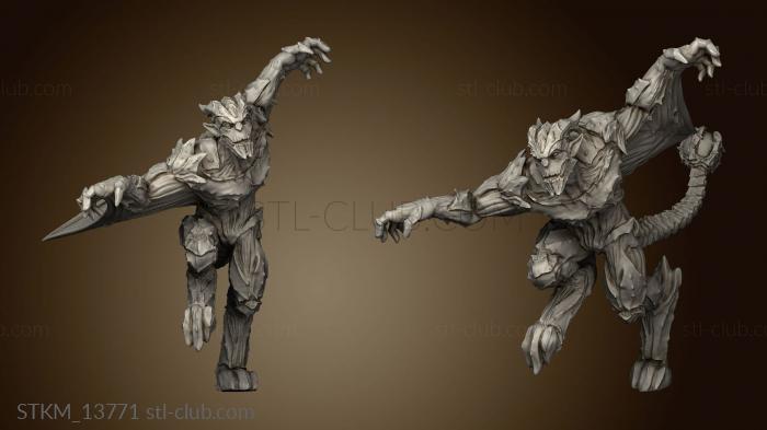 3D model Gargoyles Gargoyle Running (STL)