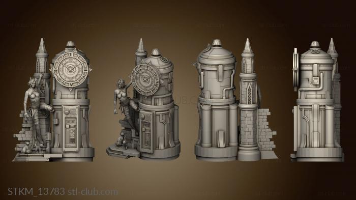 3D model Genesis Steampunk Catwoman Clock Tower (STL)