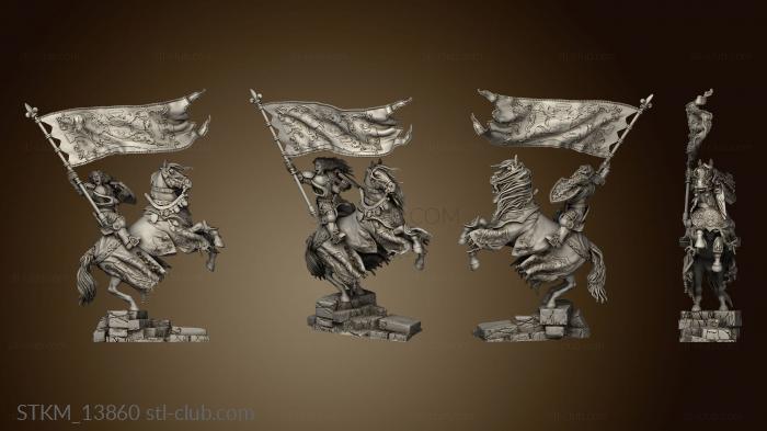 3D model Lost Kingdom Bretonnia Porta Estandarte Batalla Bearer Scenic (STL)