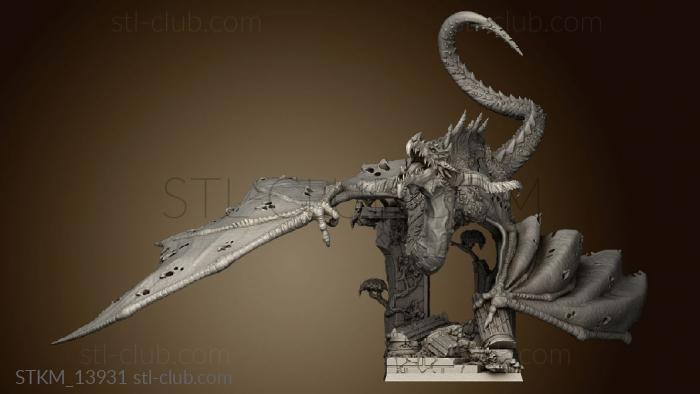 3D model KS Monsters Dragon salvaje Wil Sq (STL)