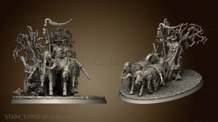 3D model Crows Who Stole Christmas Ankou On His Death Cart back (STL)