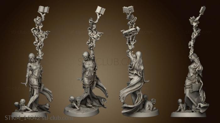 3D model Lich Female Empress the Undead Yes Spell Big Skull (STL)