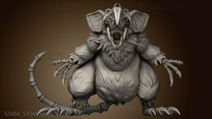 3D model Hour Demons Giant Rat Revenant Screaming (STL)