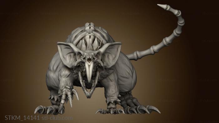 3D model Hour Demons Giant Rat Revenant Walking (STL)