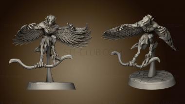 3D model Feather Folk Featherfolk Ranged Fighters flying (STL)