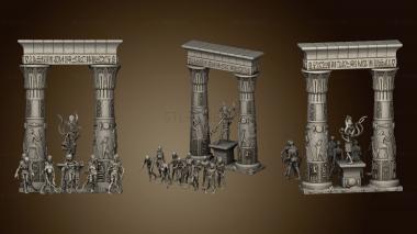 3D model Mummies Seket and Columns Column (STL)