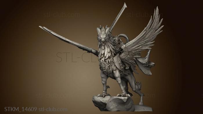 3D model Lord Calian on Winged Hippollyon (STL)