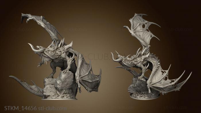 3D model LOTP dark dragon black dragon back legs (STL)