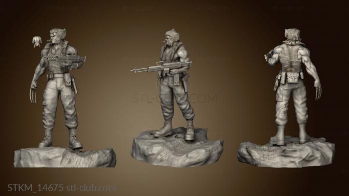 3D model LOGAN SOLDIER HUBER AMETRALLADORA (STL)