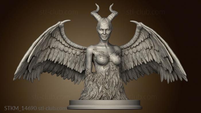 maleficent princess evil paulienet wrapped horns wing