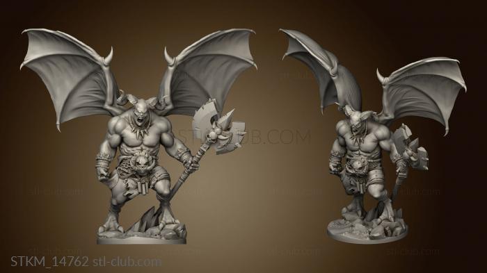 3D model Epic Demonic Bosses Axaroth Hellbringer BIG Big Demon Axe (STL)