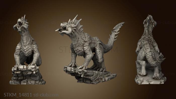 3D model Monster Black Guard Drake Roaring (STL)