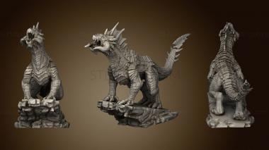 3D model Monster Black Guard Drake Roaring (STL)