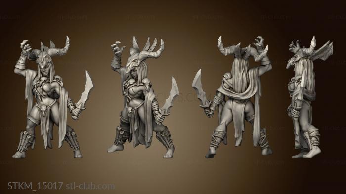 3D model Necromancer Tribe Blood Priestess Heroine Sacrificial Pit Spell (STL)