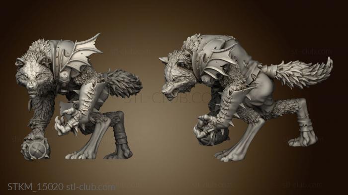 3D model Necromantic Undead Werewolves Star Wolf ALT (STL)