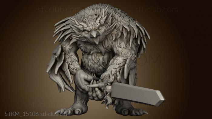 3D model Orc King Forest First Wave Owlbear Warriors (STL)