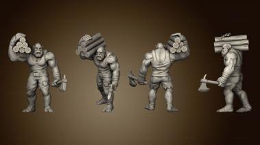 3D model Orc Tribe Forge Peon Woodworker wood worker (STL)